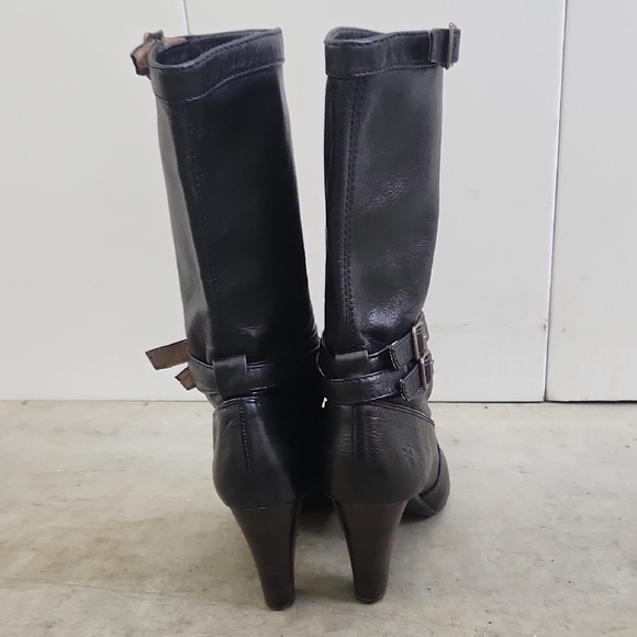 Frye Womens Leather Miranda Heeled Slouch Midcalf Boot Black Size 9 - Picture 6 of 12